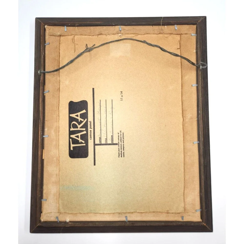 Olde Boston Old North Church Framed Needlepoint from 1969 Crewel 13 x 16